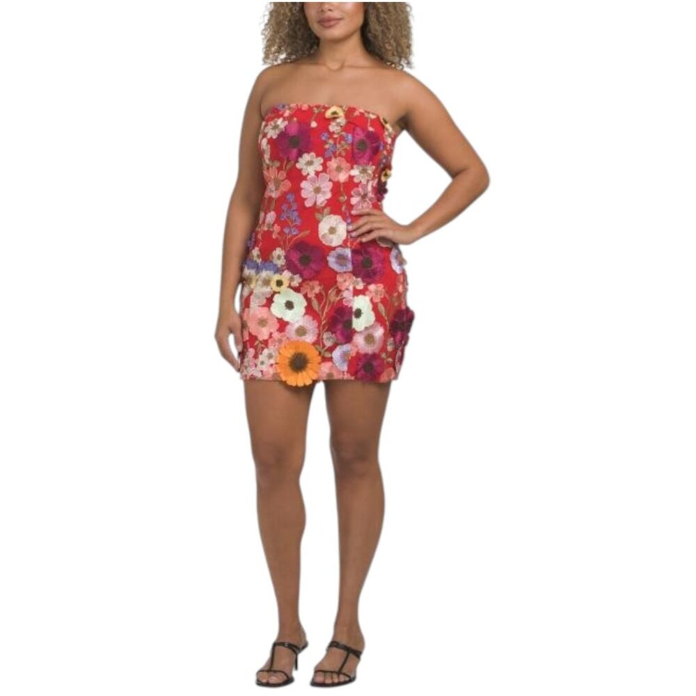 ENDLESS ROSE Floral Embroidered Mini Dress - Picture 1 of 5